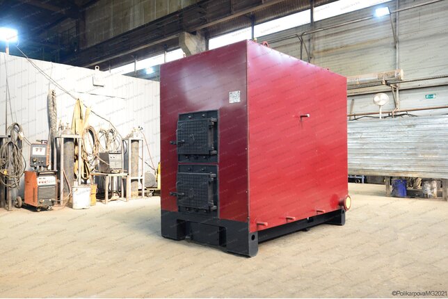 Котел на дровах 0.9 МВт водогрейный